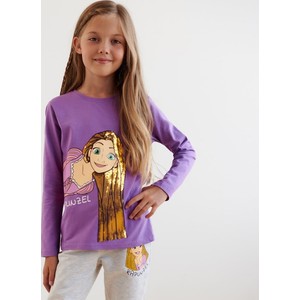 Fioletowa bluzka dziecięca Sinsay dla dziewczynek
