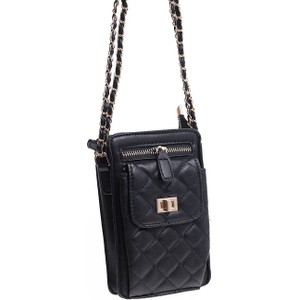 Czarna torebka Pantofelek24 w stylu glamour matowa na ramię
