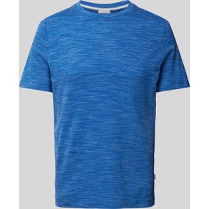 Niebieski t-shirt S.Oliver z bawełny z krótkim rękawem w stylu casual