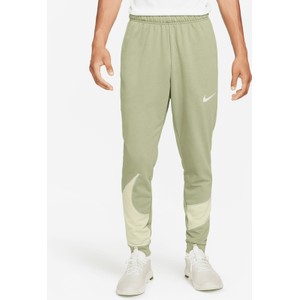 Zielone spodnie Nike z nadrukiem w sportowym stylu