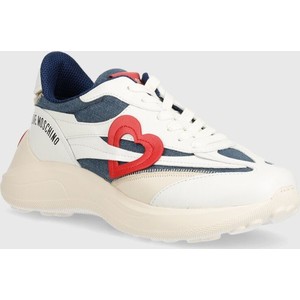 Buty sportowe Love Moschino sznurowane na platformie