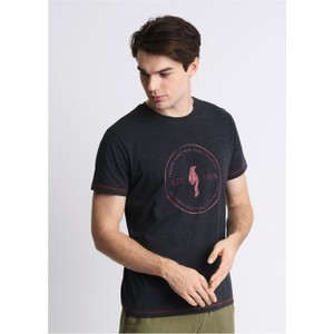 T-shirt Ochnik z krótkim rękawem z nadrukiem z bawełny