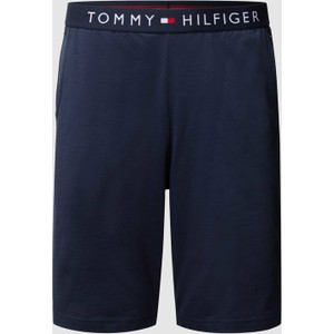 Granatowe spodenki Tommy Hilfiger w sportowym stylu z dresówki