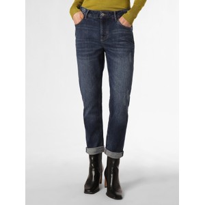 Granatowe jeansy comma, z bawełny