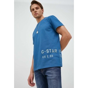 T-shirt G-Star Raw z nadrukiem z bawełny w młodzieżowym stylu