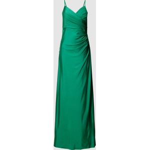 Zielona sukienka Troyden Collection na ramiączkach prosta maxi