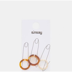 Sinsay - Pierścionki 3 pack - złoty
