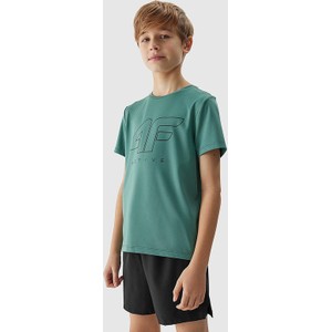 Zielona koszulka dziecięca 4F dla chłopców