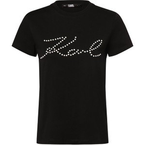 Czarna bluzka Karl Lagerfeld z bawełny