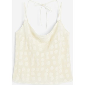 Bluzka H & M z okrągłym dekoltem z bawełny na ramiączkach