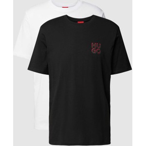 Hugo Boss T-shirt z nadrukiem z logo w zestawie 2 szt. model ‘Dimento’