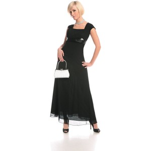 Czarna sukienka Fokus z przeźroczystą kieszenią
