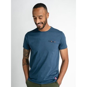 Niebieski t-shirt Petrol Industries w stylu casual z krótkim rękawem