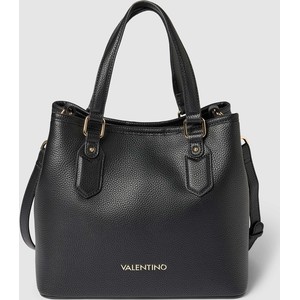 Czarna torebka Valentino Bags na ramię duża matowa