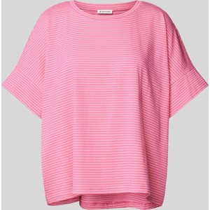 Różowy t-shirt Tom Tailor w stylu casual z okrągłym dekoltem