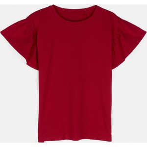 Czerwona bluzka Gate z krótkim rękawem w stylu casual