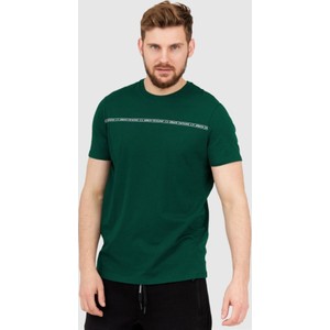 Zielony t-shirt Armani Exchange z krótkim rękawem w młodzieżowym stylu