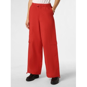 Czerwone spodnie NA-KD w stylu retro z bawełny
