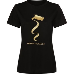 Czarna bluzka Armani Exchange z bawełny