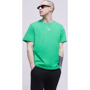 Zielony t-shirt Confront w stylu casual z krótkim rękawem