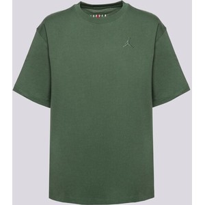 Zielony t-shirt Jordan z krótkim rękawem w street stylu z okrągłym dekoltem