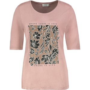 Różowy t-shirt Fresh Made w młodzieżowym stylu z okrągłym dekoltem z krótkim rękawem