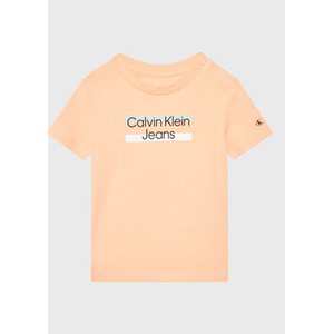 Pomarańczowa koszulka dziecięca Calvin Klein dla chłopców