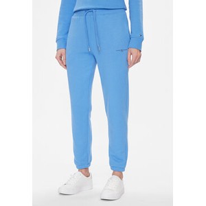 Niebieskie spodnie sportowe Tommy Hilfiger z dresówki w stylu casual