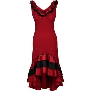 Sukienka Fokus z dekoltem w kształcie litery v z tkaniny