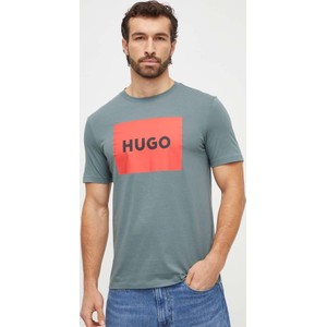 T-shirt Hugo Boss w młodzieżowym stylu z bawełny z nadrukiem