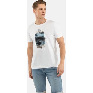 T-shirt Volcano w młodzieżowym stylu z nadrukiem z bawełny
