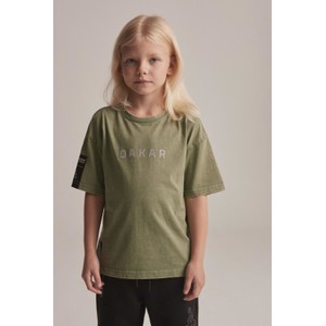Zielona koszulka dziecięca diversesystem dla chłopców z krótkim rękawem