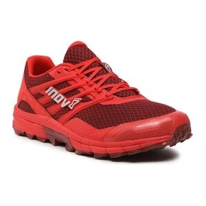 Czerwone buty sportowe Inov-8 w sportowym stylu sznurowane