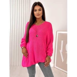 Różowy sweter Ubra w stylu casual