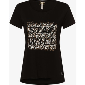 Czarny t-shirt Key Largo z okrągłym dekoltem z krótkim rękawem