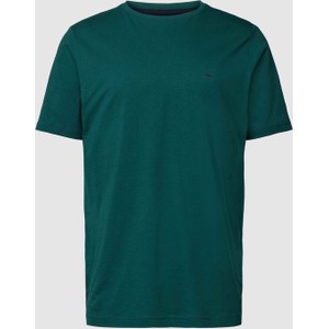 Zielony t-shirt Fynch Hatton z bawełny z krótkim rękawem