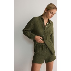 Zielone szorty Reserved z bawełny w stylu casual