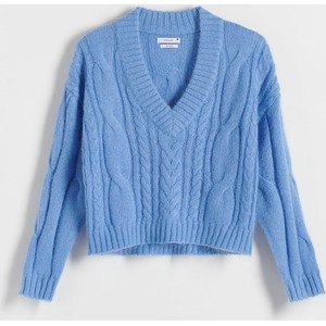 Niebieski sweter Reserved w stylu casual z wełny