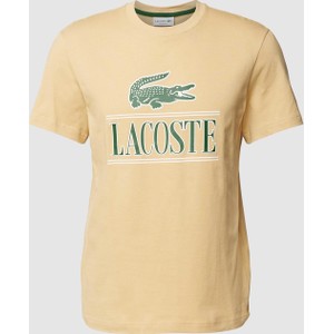 T-shirt Lacoste z bawełny z nadrukiem