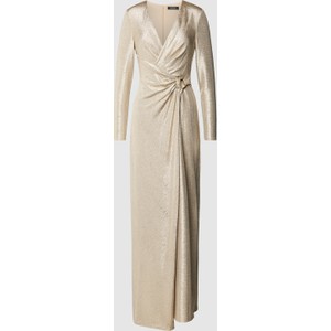 Sukienka Ralph Lauren z długim rękawem z dekoltem w kształcie litery v dopasowana