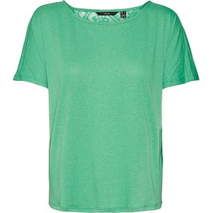 Zielona bluzka Vero Moda z krótkim rękawem