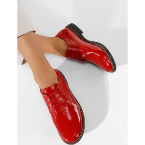 Czerwone półbuty Zapatos w stylu casual