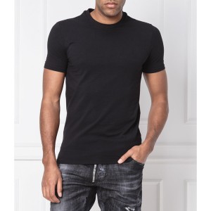 Czarny t-shirt Dsquared2 z krótkim rękawem w stylu casual
