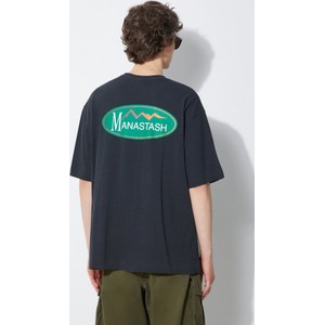 T-shirt Manastash z bawełny w młodzieżowym stylu z krótkim rękawem