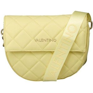 Żółta torebka Valentino by Mario Valentino na ramię średnia matowa