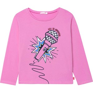 Różowa bluzka dziecięca Billieblush dla dziewczynek z bawełny