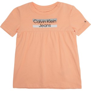 Pomarańczowa sukienka dziewczęca Calvin Klein z jeansu