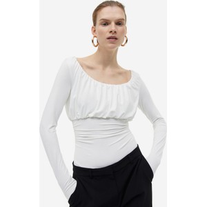 Bluzka H & M w stylu casual z dżerseju z okrągłym dekoltem