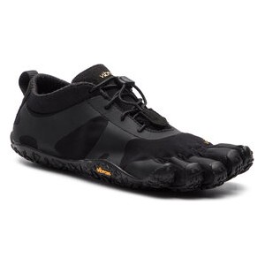 Czarne buty trekkingowe Vibram Fivefingers z płaską podeszwą sznurowane