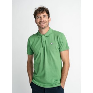 Zielona koszulka polo Petrol Industries z krótkim rękawem w stylu casual